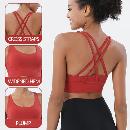 Sexy X Back Strap Sports Bra Sexy Top