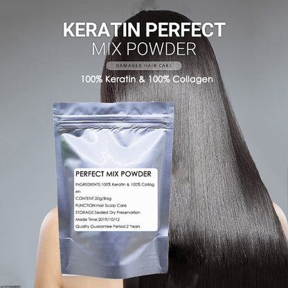 100% Collagen and 100% Keratin Prefect Mix Powder For Hair Nourishment