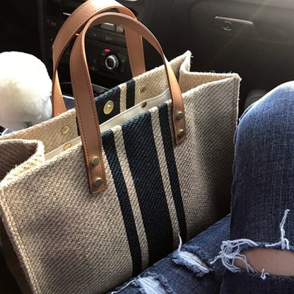 Striped Vintage Tote