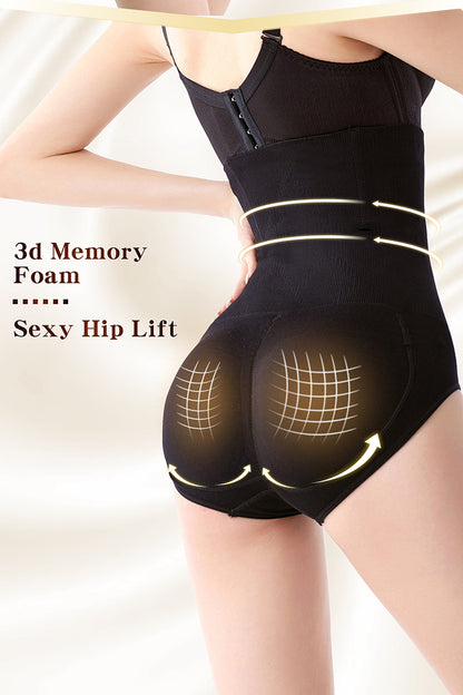 High Waist Tummy Shaper Hip Lift Pad Panty