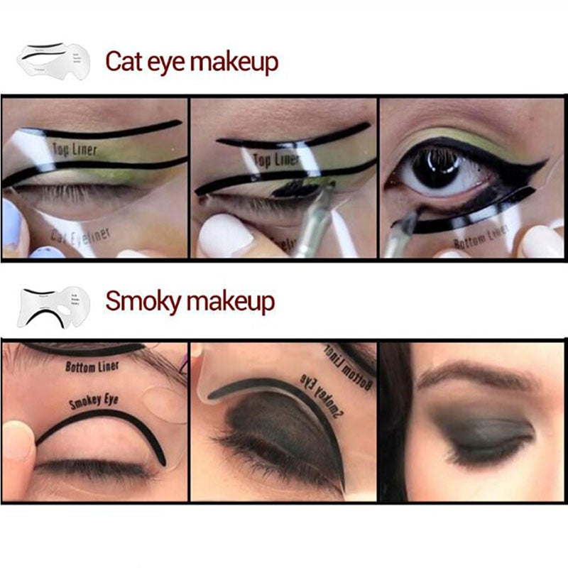 Cat & Smoky Makeup Eyeliner Stencils