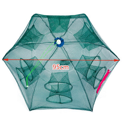 Strengthened 2-12 Holes Automatic Fishing Net Shrimp Cage