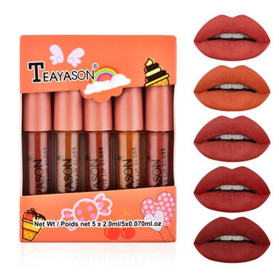 4/6PCS Sexy Matte Velvet Lipstick Set