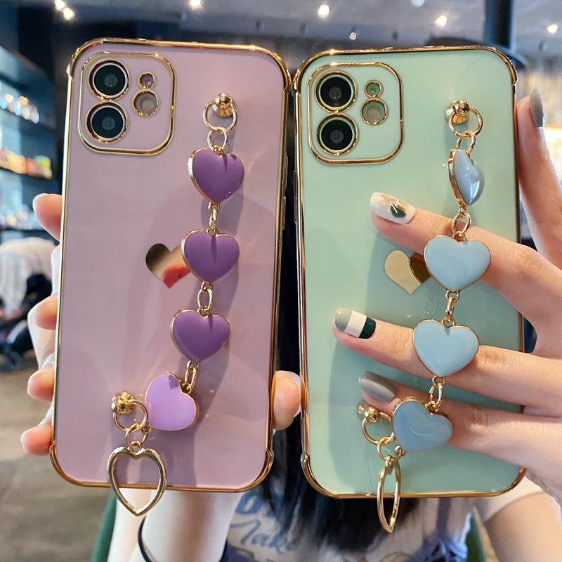 Soft Bracelet Love Heart iPhone Case 13 / 13 Mini / 13Pro / 13 Pro Max