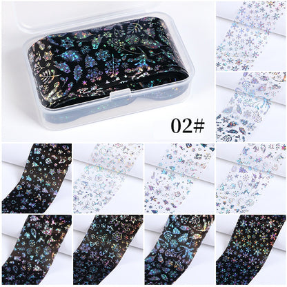 10Pcs/Bag Marble Nail Art Transfer Foil Sticker