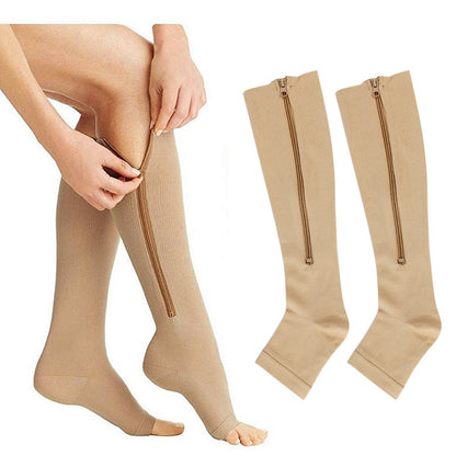 Medical Compression Zipper Leg Support Socks