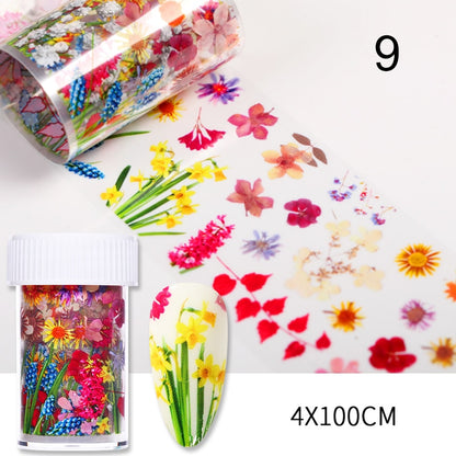 10Pcs/Bag Marble Nail Art Transfer Foil Sticker