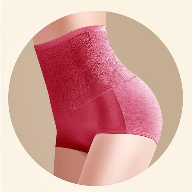 High Waist Floral Lace Tummy Slimming Shaper Panty