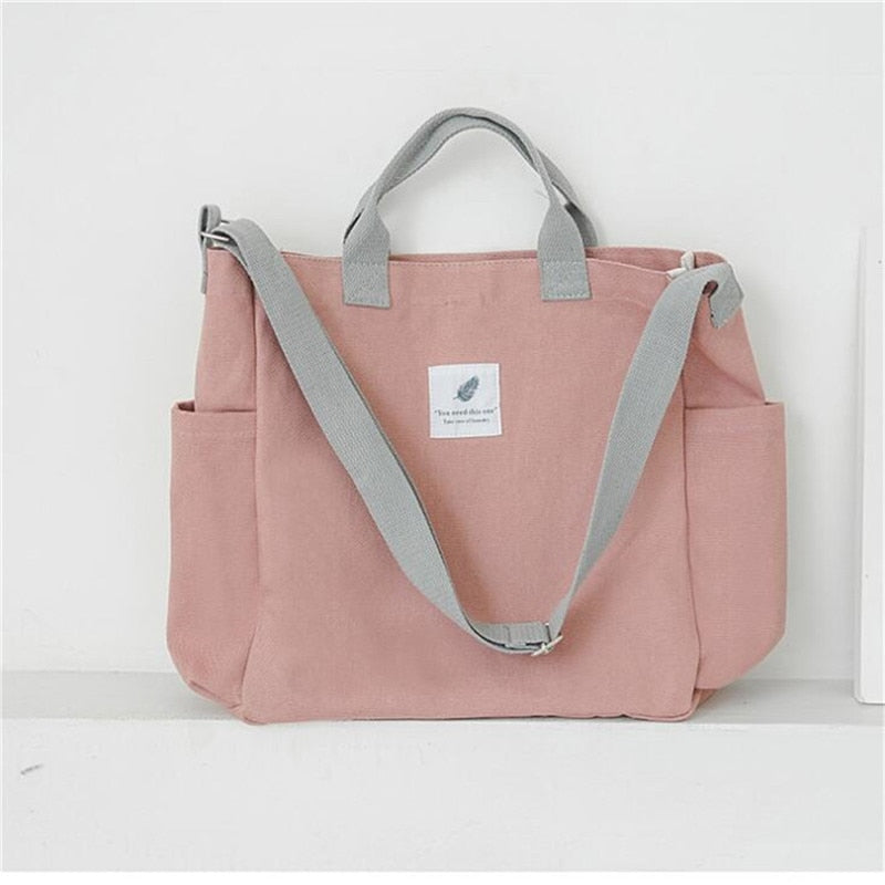 Canvas Shoulder Shopping Tote Bag