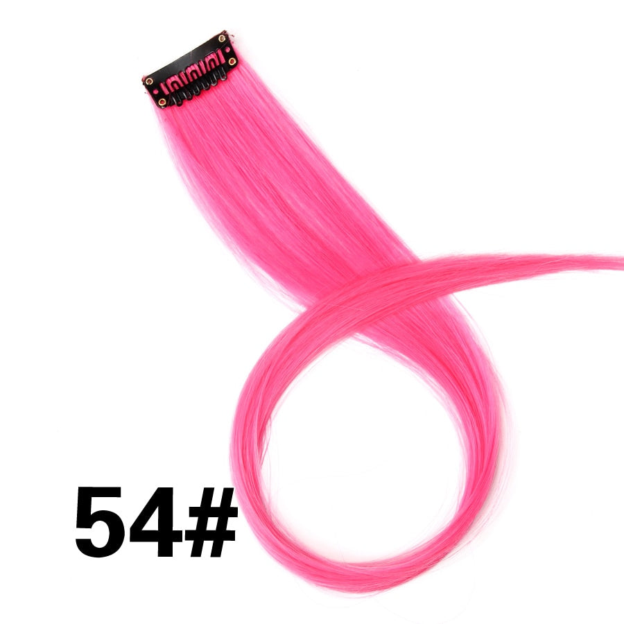 Colorful Clip Clip On Hair Extension