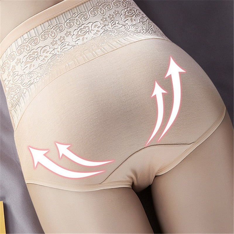High Waist Floral Lace Tummy Slimming Shaper Panty