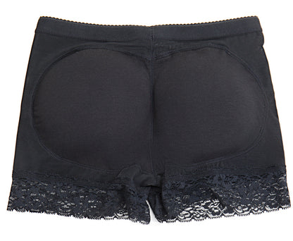 High Waist Lace Padded Butt Lifter Boyshort Shaper