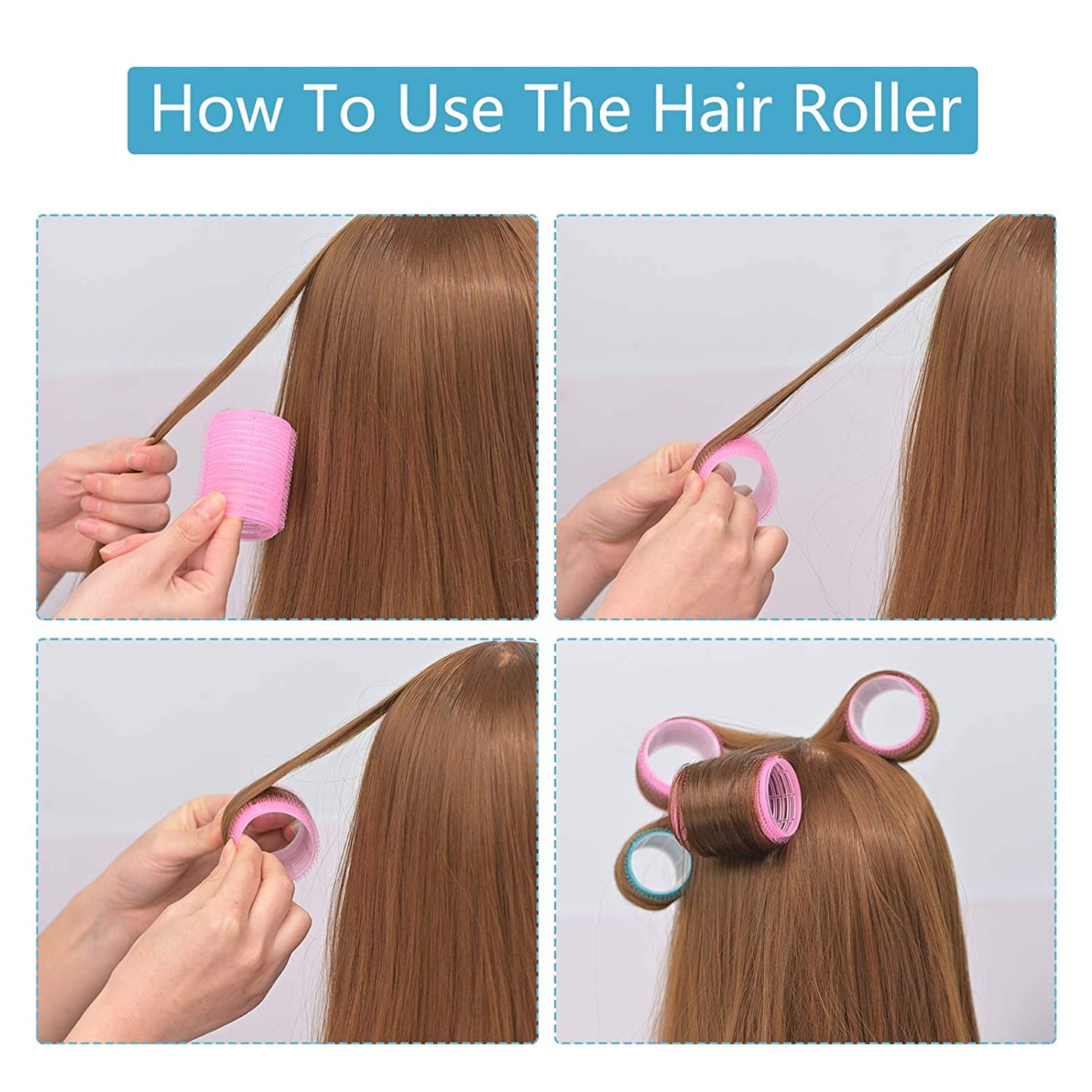 Jumbo Hair Rollers Curler 6 Pcs