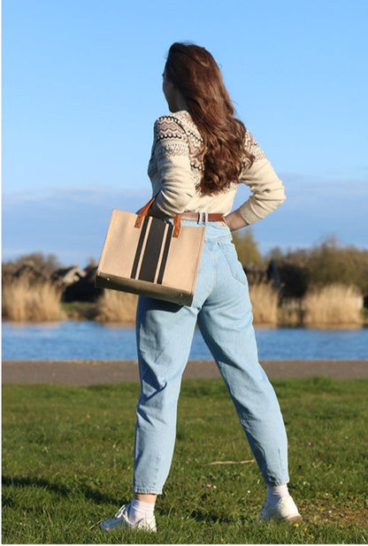 Striped Vintage Tote