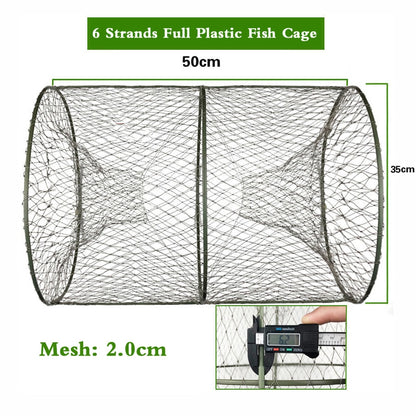 Strengthened 2-12 Holes Automatic Fishing Net Shrimp Cage