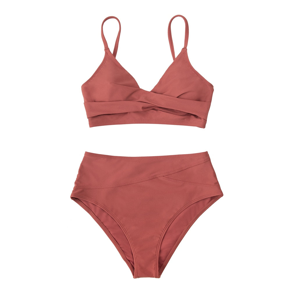 Twist Tank High-Waist Bikini Set