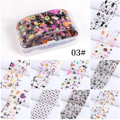 10Pcs/Bag Marble Nail Art Transfer Foil Sticker