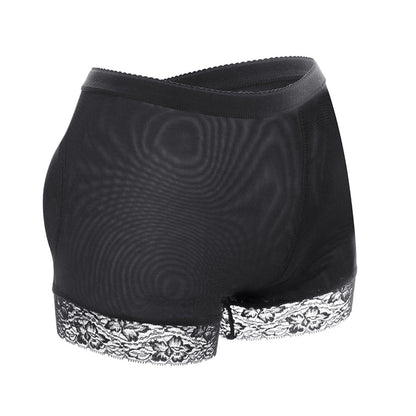 High Waist Lace Padded Butt Lifter Boyshort Shaper