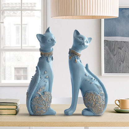 Decorative Couple Cat Statue