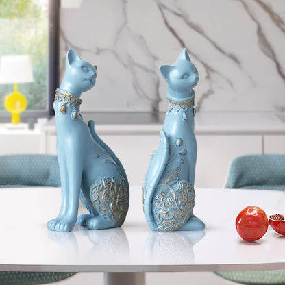 Decorative Couple Cat Statue