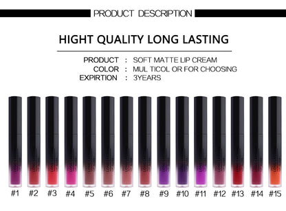 30 Color Matte Liquid Lipstick