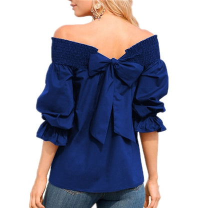 Sexy Off Shoulder Bowknot Top