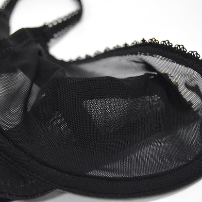 Hollow See Through Sexy Gauze Mesh Transparent Ultra Thin Bra