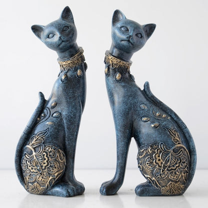 Decorative Couple Cat Statue