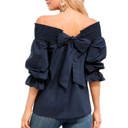 Sexy Off Shoulder Bowknot Top