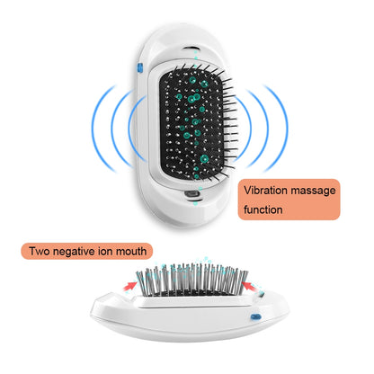 Ionic Electric Hair Brush For Hair Frizz Removal, Scalp Massage & Detangle