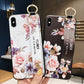 Rose Flowers Wrist Strap iPhone Case 13 / 13Pro / 13 Pro Max
