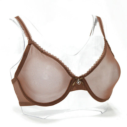 Hollow See Through Sexy Gauze Mesh Transparent Ultra Thin Bra