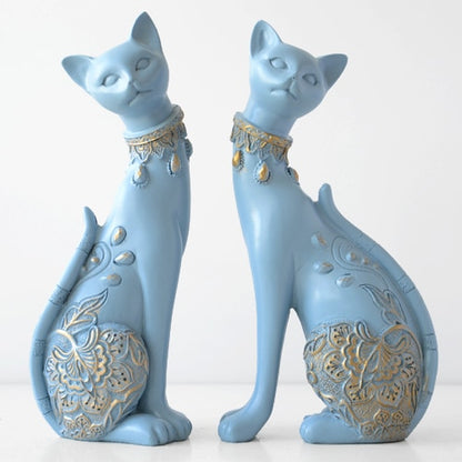 Decorative Couple Cat Statue