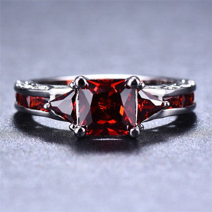 Garnet Red Stone Ring