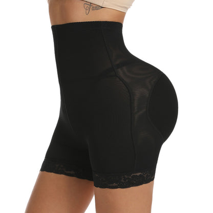 High Waist Lace Padded Butt Lifter Boyshort Shaper