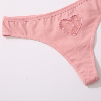 Heart Hollow Out Thong Panties