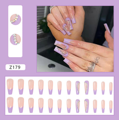 24pcs/box Glue Detachable Fake Nails