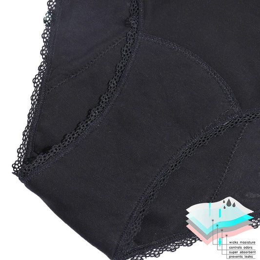 4-Layer Sexy Lace Leakproof Menstrual Panties