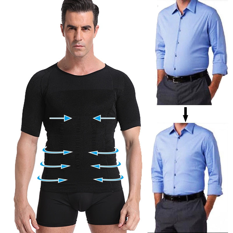Men Body Toning T-Shirt Slimming Body Shaper