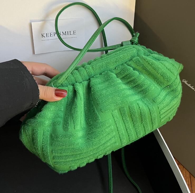 Fashion towel embossed clutch handbag