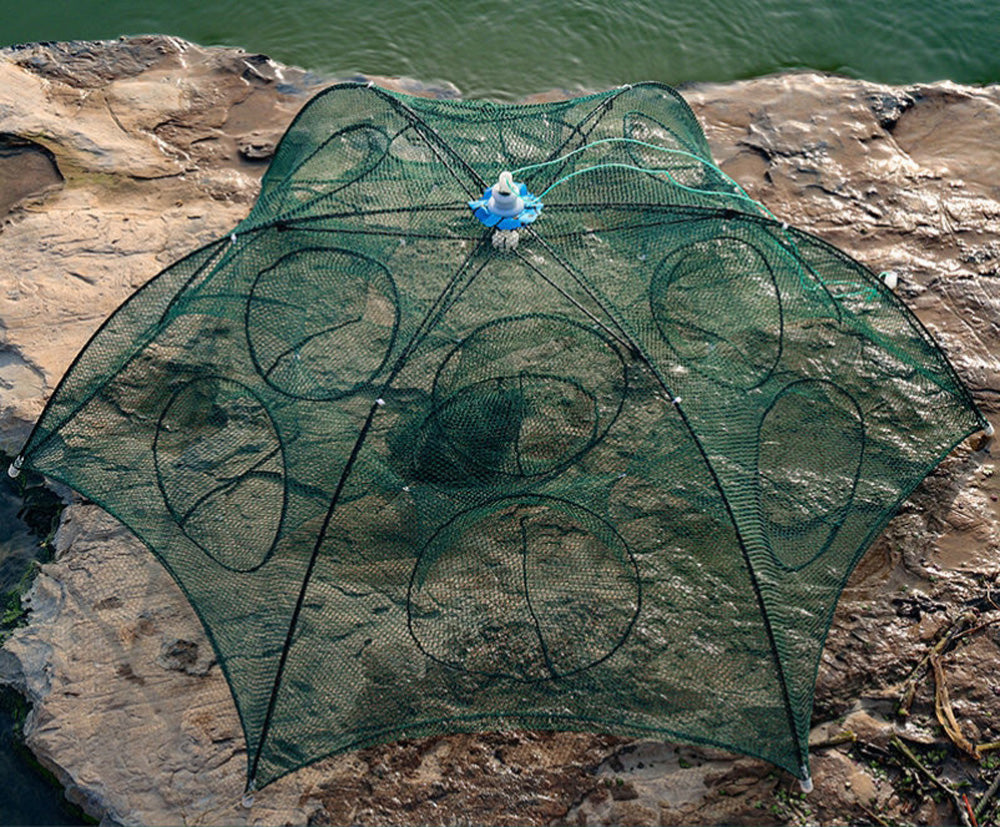 Strengthened 2-12 Holes Automatic Fishing Net Shrimp Cage