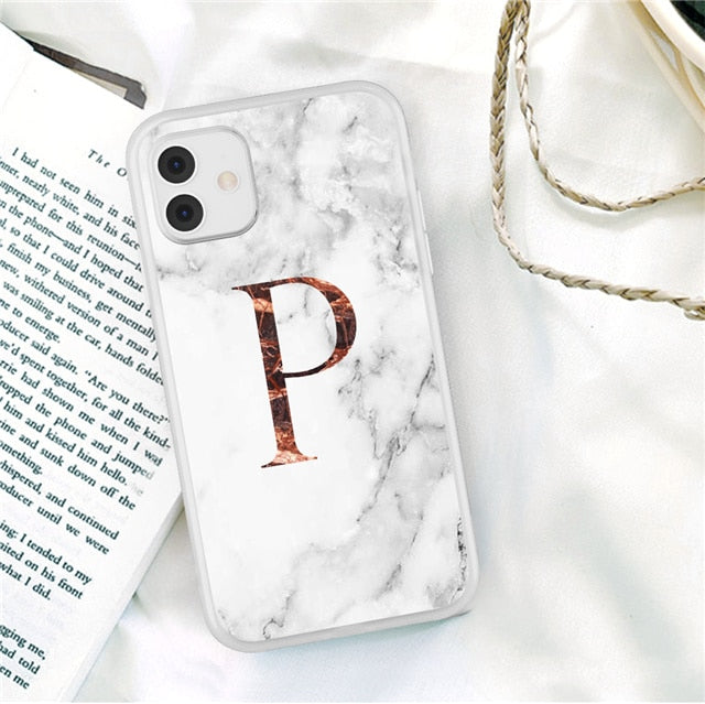 Initial Letter A Z Fashion iPhone Case 13 / 13 Mini / 13Pro / 13 Pro Max