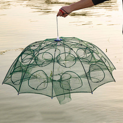 Strengthened 2-12 Holes Automatic Fishing Net Shrimp Cage