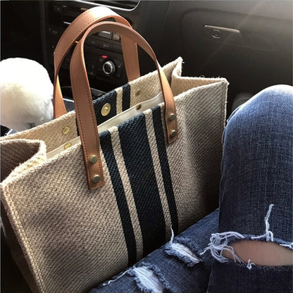 Striped Vintage Tote