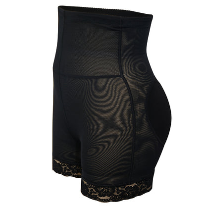 High Waist Lace Padded Butt Lifter Boyshort Shaper