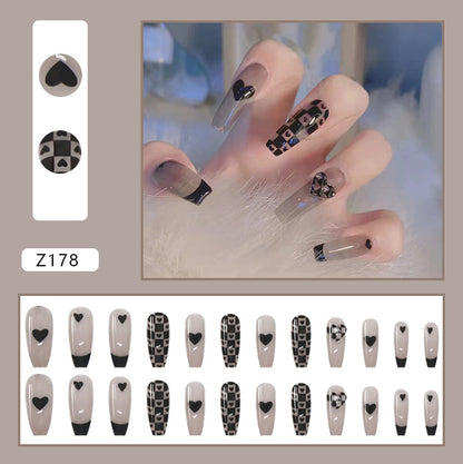 24pcs/box Glue Detachable Fake Nails