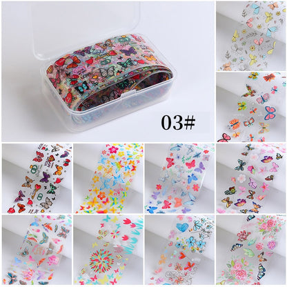 10Pcs/Bag Marble Nail Art Transfer Foil Sticker