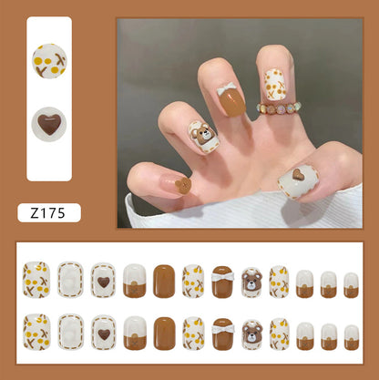 24pcs/box Glue Detachable Fake Nails