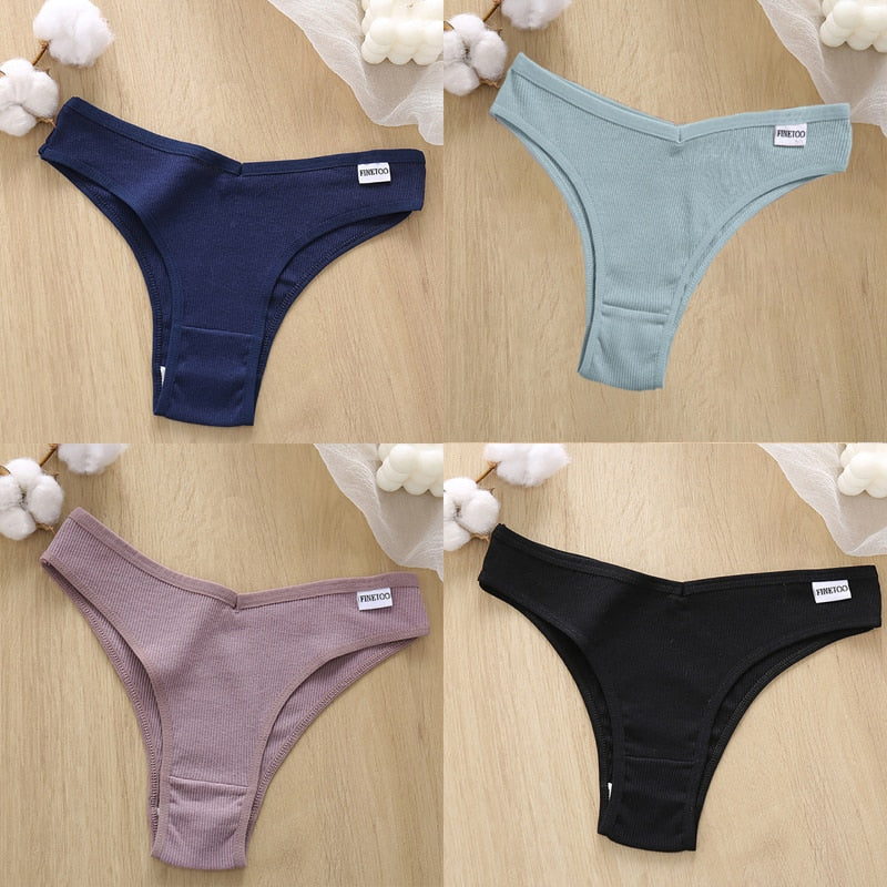 4PCS/Set Low Waist Cotton Panties