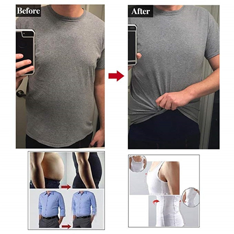 Men Corset Body Slimming Shaper Vest
